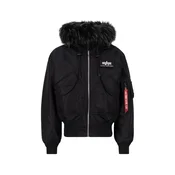 ALPHA INDUSTRIES Zimska jakna 45/P Hooded črna/bela