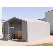 Toolport skladiščni šotor/hala (6x8m, stranska višina 3,0m, z zadrgo, PVC, 550g/m2)
