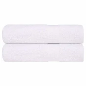 vidaXL vidaXL Kopalne brisače 2 kos bela 100x150 cm 360 g/m2 100% bombaž, (21822822)