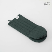 Lanena kuhinjska rokavica Forest Green – Linen Tales