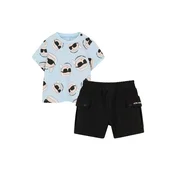 Karl Lagerfeld Kids Komplet majica in kratke hlače Z31070 S Pisana Regular Fit