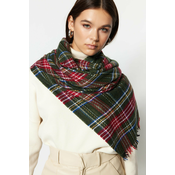 Trendyol Green Soft-Textured Plaid Scarf
