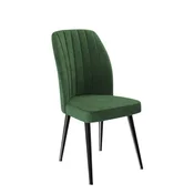 Hanah Home set trpezarijskih stolica Platinum 4 kom, kaki zelena tkanina Jerry, crne metalne noge