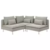 SÖDERHAMN Ugaona sofa, trosed, Viarp bež/smeda