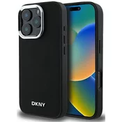 Ovitek DKNY DKHMP16LPSCMCLK iPhone 16 Pro 6.3 trda črna maska s srebrnim MagSafe logotipom (DKHMP16LPSCMCLK)