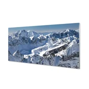 tulup.si Slika na akrilnem steklu Mountain pozimi 140x70 cm 4 obešalnika
