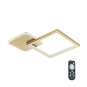 Eglo 900424 - LED prigušiva stropno svetlo GAFARES LED/15W/230V zlatno + daljinski upravljac