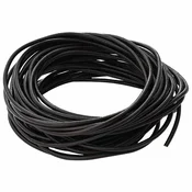 Vidaxl Usnjena vrvica Temno rjava O3 mm x 5 m Usnje
