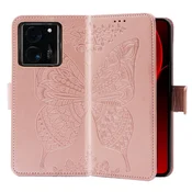 GS Ovitek za Xiaomi 13T/13T Pro, metulj, roza zlata