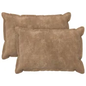 vidaXL Blazina z blazino HOUTEN 2 kos Taupe Mikrofibra