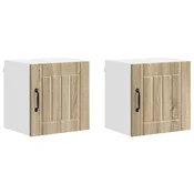 Vidaxl Omarica na steni LUCCA 2 szt. Sonoma hrast 40 x 31 x 40 cm