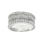 DIAMANT LETERNEL Prstan Eternity-Ring aus 375 Weißgold mit Diamant srebrna