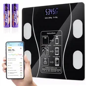 shumee Elektronska analitična kopalniška tehtnica BMI Bluetooth steklo LCD pametna