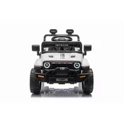 Beneo Električni avtomobilček OFFROAD NEW s pogonom na zadnja kolesa, bel, Litijeva baterija, Visoka šasija, širok sedež, Vzmetene osi, 2,4 GHz Daljinski upravljalnik,LED luči