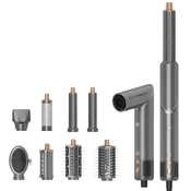 Carbon Multifunkcionalni stajler za kosu M8, 8u1, 8 nastavaka, Srebrne boje