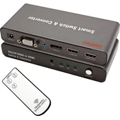 ROLINE Roline 14.01.3568 HDMI/DisplayPort/VGA adapter [1x HDMI®\, DisplayPort\, VGA - 1x HDMI®] črna 0 m, (20429898)