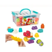 Kocke za sestavljanje 48 kos plastika v plastičnem kovčku 26x12x19cm