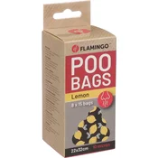 Flamingo Basic Scent Vrečke za iztrebke z vonjem limone 8x15 kosov