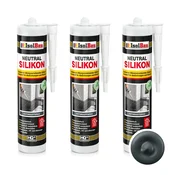 IsolBau Nevtralni silikon antracit Nevtralni silikon 3 x 300 ml