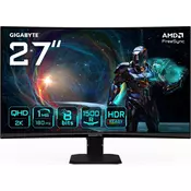 GIGABYTE GS27QCA 68,6cm 27 inch VA Monitor 2??560x1440 1?80Hz 250cd/m2 HDMI 2.1 x2 Display port 1.4 x1