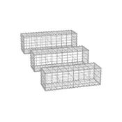 Songmics Gabionska košara 100x30x30 cm srebrna