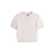 Tommy Jeans Pulover ESSENTIAL svetlo bež/mornarska/rdeča/bela