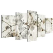 shumee Slika na italijanskem platnu 100 x 50 cm pentaptih - skandinavski slog - rože Slika na italijanskem platnu 200 x 100 cm pentaptih - skandinavski slog - rože