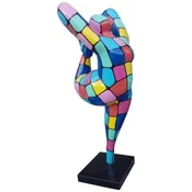 Casa Padrino luxury designer decorative sculpture woman colorful/black H. 85 cm - Abstract decorative figure - XXL decorative sculpture - XXL decorative figure - Abstract decorative sculptures