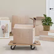 Vidaxl vidaXL Vozički s platformo, 2 kosa, pravokotni, material na osnovi lesa