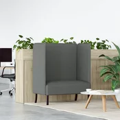 Sofa s visokim naslonom 101cm Tamno siva tkanina