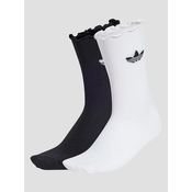 adidas Originals Ruffle 2P Nogavice white / black