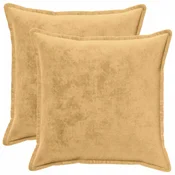 vidaXL Prevleka za blazino 2 pcs HOUTEN Taupe 60 x 60 cm Flanel