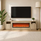 vidaXL Električni kamin Sonoma 165 x 28,5 x 47 cm Inženirski les