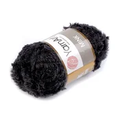 Pletena preja Mink 50 g - (336) črno črnilo