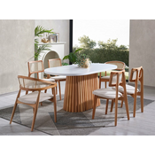 HANAH HOME Trpezarijski sto Soho White Natural