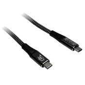 GOOBAY USB-C na USB-C 1,5m 240W PD 3.1 20Gbit/s črn napajalni in sync kabel
