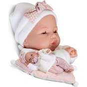 Antonio Juan 14363 BIMBA - utripajoča lutka z zvoki in ohišjem iz mehkega blaga - 37 cm
