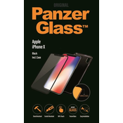 PanzerGlass steklo in ovitek za iPhone X, črno