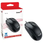 MIŠ USB 3TIPKE OPTIČKI GENIUS DX-110 GENIUS ČRNI