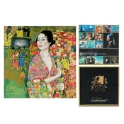 Carmani STEKLENI PLADENJ ZA SKODELICE GUSTAV KLIMT PLESALKA JEDILNA MIZA DNEVNA SOBA