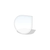 Steklo pod kaminom 1250x1250x8 mm tear