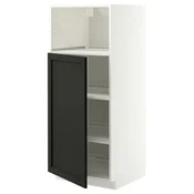 METOD Visoki element za ugradne uredaje, bela/Lerhyttan crno bajcovano, 60x60x140 cm