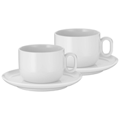 Set caša za cappuccino s tanjuricima BARISTA WMF 2 komad bijelog