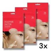 COSRX 3x Oblično oblikovani hidrogelni obliži za akne Master Patch Intensive (3 x 36 kosov)