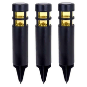 ProGarden Vrtna sončna svetilka KO-DX9300830 with recess set of 3 pieces black