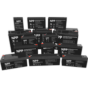 NPP NP12V-7Ah AGM BATTERY C20=7AH T1 151x65x94x100 197KG BLACK