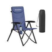 Songmics Kamp stol 70x60x110 cm modre barve