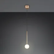 Trio Lighting Visoka svetilka Firano, zlata, O 12 cm, kovina - Dnevna soba/jedilnica - Sodobni - zlata, bela