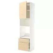 METOD / MAXIMERA Visoki element za ugradb uredaje, bijela/Askersund efekt svijetlog jasena, 60x60x240 cm