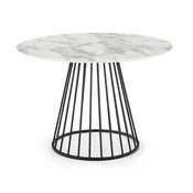 Stol Houston 1430 Bijeli mramor, Crna, 75cm, Medijapan, Metal